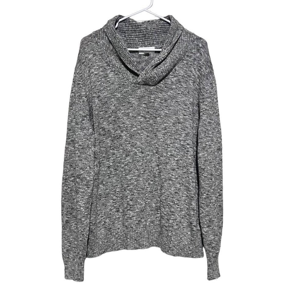 Goodfellow & Co Shawl Collar Sweater Mens Gray Marled Knit Pullover XL